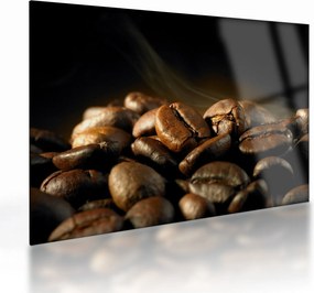 Tablou pe sticlă - Boabe de cafea (70x50 cm)