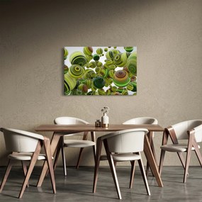 Tablou cu bile în dungi (90x60 cm)