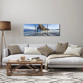 Tablou cu piatra înghețată (cu ceas) (90x30 cm)