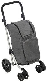 Carucior de cumparaturi pe roti stabile, gri, 46 l