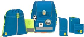 Set ghiozdan 7 piese LÄSSIG »Unique, Boxy, Blue«, PETA-approved vegan
