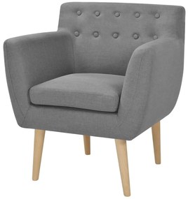 Fotoliu, gri deschis, material textil