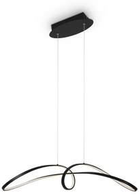 Lustra LED suspendata, design modern Curve negru