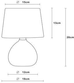 Lucide 47506/81/38 - Lampă de masă RAMZI 1xE14/40W/230V