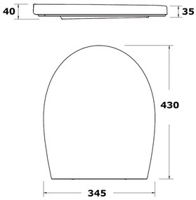 Capac WC 19, polipropilena, Cersanit (compatibil pe vasele WC rotunjite)