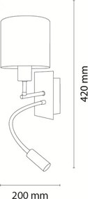 Brilagi - Lampă LED flexibilă BOBO 1xE27/25W/230V + LED/3W crom mat/alb/cu animale