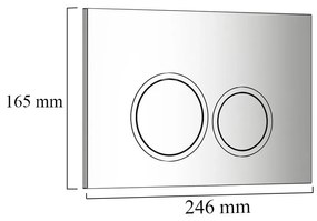 Set rezervor WC montat pe perete Roya Delos WH 82CHR