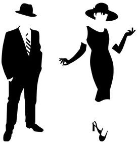 Autocolant Ambiance Elegant Restroom, 25 x 25 cm