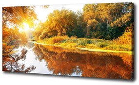 Tablouri tipărite pe pânză Râu în toamna