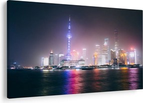 Tabloul Shangai nocturn (90x60 cm)