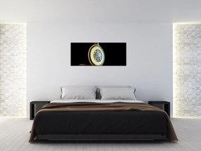 Tablou cu ceas de buzunar de aur (120x50 cm)