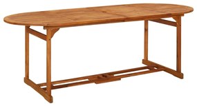 vidaXL Masă de grădină, 220x90x75 cm, lemn masiv de acacia