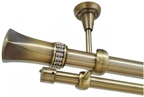 Galerie fara inele PLUTON CRYSTAL tavan - 25/19 - aur antic (Alege marime: 400 cm)