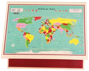 Mapă cu șină Rex London World Map, 32 x 26 cm