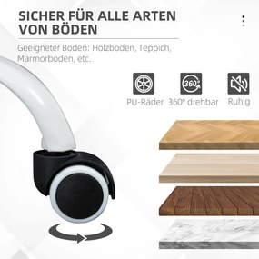 Vinsetto Scaun de birou, Scaun rotativ, spătar reglabil, înălțime reglabilă, până la 120 kg, aspect de in, Gri | Aosom Romania