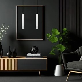 Lustră pe cablu TUBI 1xGU10/8W/230V alb