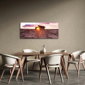 Tablou - Apus de soare în deșert (120x50 cm)