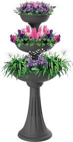 Cascadă flori Trevy gri, 50 x 114 cm
