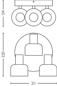 Spot Philips SLEET 3xE14/25W/230V