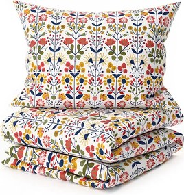 Set de lenjerie din polybumbac FOLKLORIA POLY colorat + husa de perna 50 x 70 cm GRATUIT