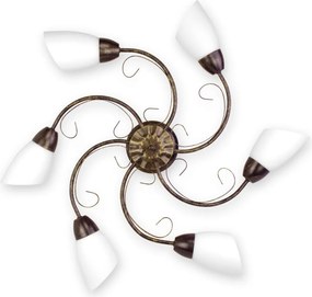 BRILAGI - Lampă de tavan VINE 6xE27/40W/230V Ø 75 cm patină/alamă