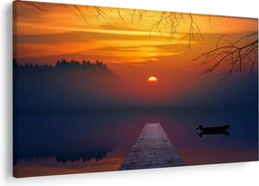 Tablou cu podul în apus de soare (90x60 cm)