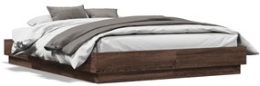 3209890 vidaXL Cadru de pat, stejar maro, 120x190 cm, lemn prelucrat