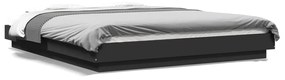 3281176 vidaXL Cadru de pat, negru, 160x200 cm, lemn prelucrat