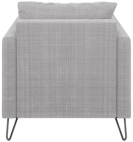 Fotoliu gri deschis cu tapițerie din chenille Freya – Ropez