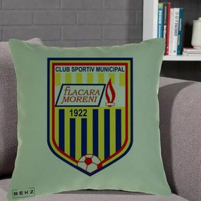 Perna Personalizata CSM Flacara Moreni 1922 Fotbal, 40x40 cm, Verde, Husa Detasabila, Perna Inclusa, BEKZ®