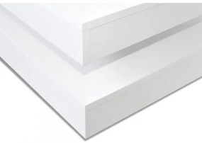 Măsuță de cafea NENANI 34x70 cm alb/stejar wotan