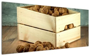 Tablou - Natură moartă de toamnă cu nuci (120x50 cm)