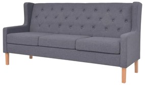 Canapea cu 3 locuri, material textil, gri