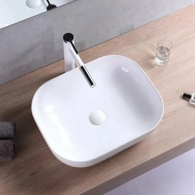 Lavoar pe blat Rune Svalin dreptunghiular 50 cm alb