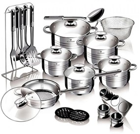 Set oale si tigai otel inoxidabil (27 piese) Jumbo Gourmet Line Blaumann BL 3134