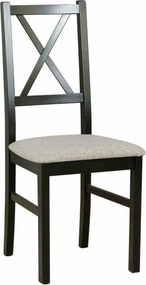 Scaun NILO 12, negru/gri - Higge 11, lemn de fag/stofa, 43x40x90 cm