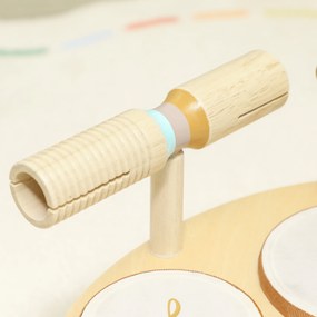 AIYAPLAY Set de Instrumente Muzicale pentru Copii de la 2+ Ani cu Tobe și Xilofon, Culoare Naturală | Aosom Romania