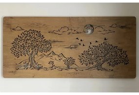 Li-Go 5478/DUB2 - Decorațiune de perete LED reglabilă, 24 W, 230 V, 130 x 60 cm, stejar