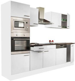 Mobilă de bucătărie Yorki 280 cu corp alb și față alb satinat