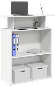 vidaXL Birou de recepție alb 100x40x104 cm din lemn prelucrat