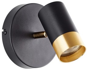 Brilliant - Aplica spot LED VIGOLO, 1x GU10/5W/230V, negru/auriu