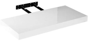 Raft de perete stilist Volato, 80 cm, alb lucios