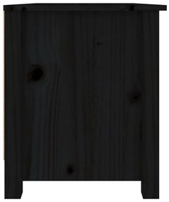 Dulap pentru pantofi, negru, 70x38x45,5 cm, lemn masiv pin Negru, 1