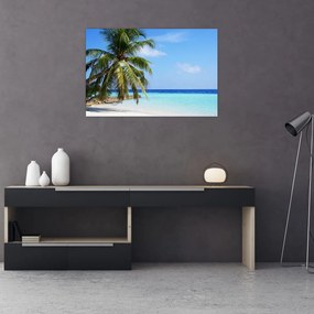 Tablou cu palmier pe plajă (90x60 cm)