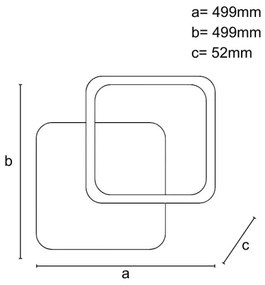 Plafonieră LED dimabilă LED/60W/230V 3000-6500K + telecomandă