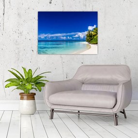 Tablou pe sticlă - Plaja tropicală (70x50 cm)