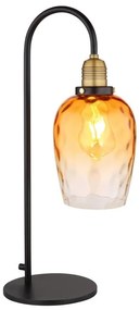 Veioza design decorativ SALVY negru/chihlimbar