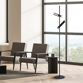 Lampadar/Lampa de podea LED design minimalist Belle negru/auriu