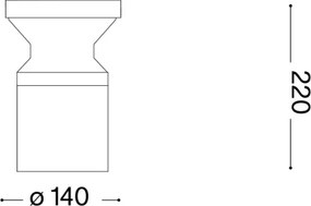Ideal Lux - Lampă de exterior TORRE 1xE27/15W/230V 22 cm IP65 neagră