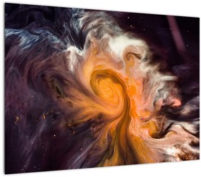 Tablou pe sticlă abstract - universul (70x50 cm)